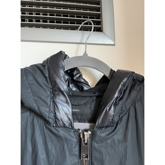 Diesel Black Coat Size Small - Picture 7 of 16